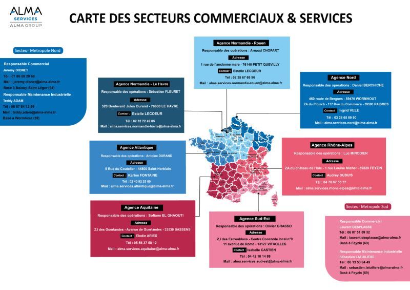 Nouvelle Cartographie commerciale du réseau Alma